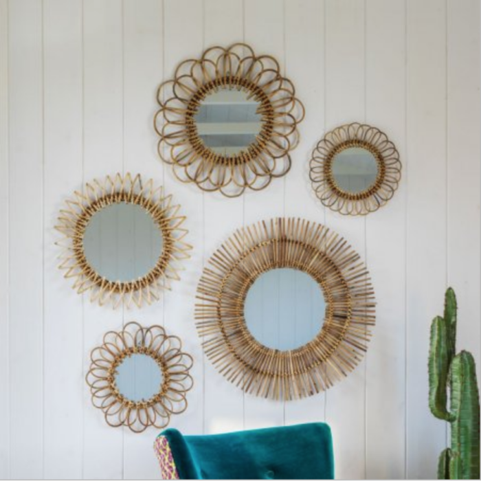 Graham & Green rattan mirrors