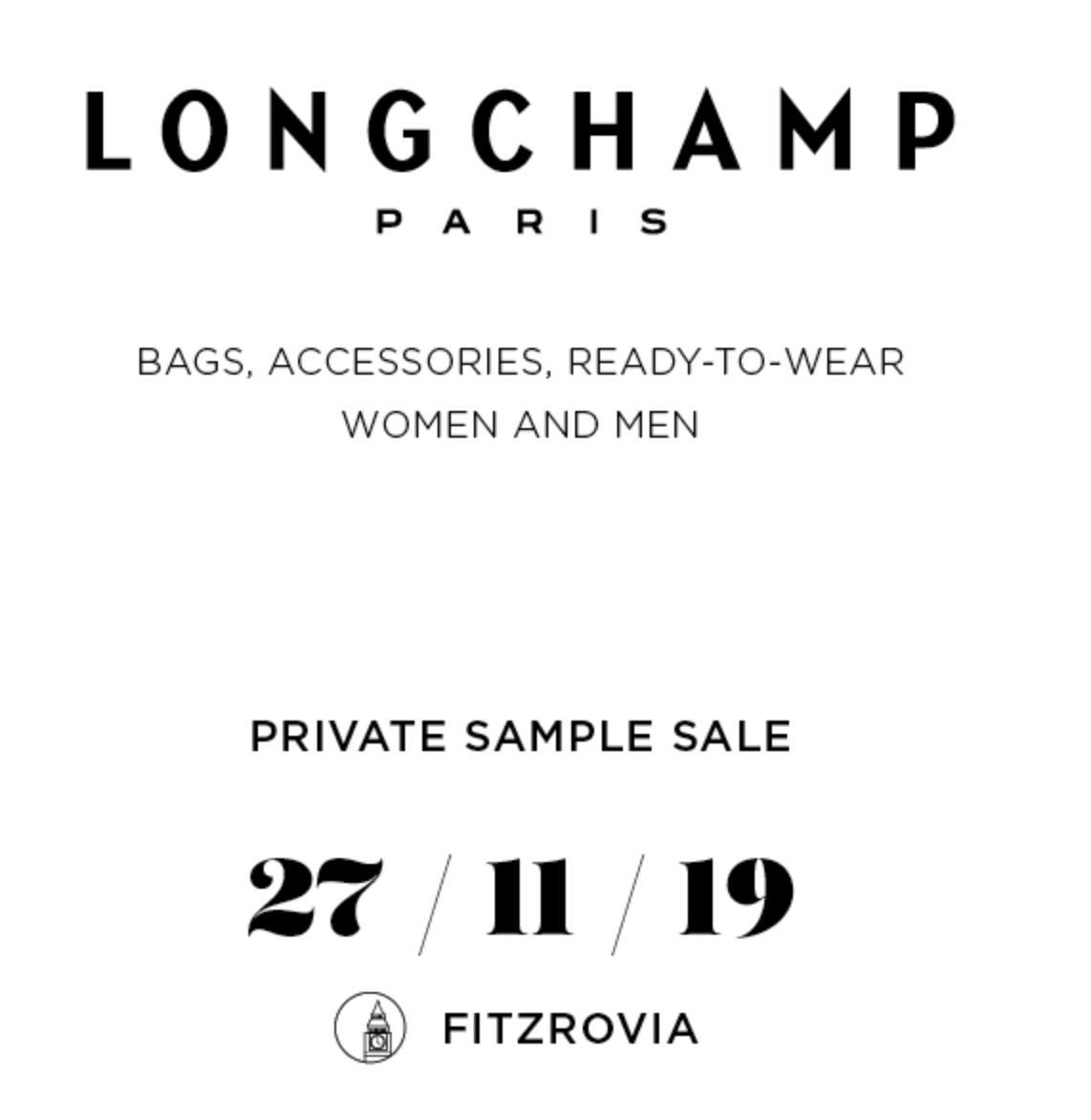 longchamp private sale