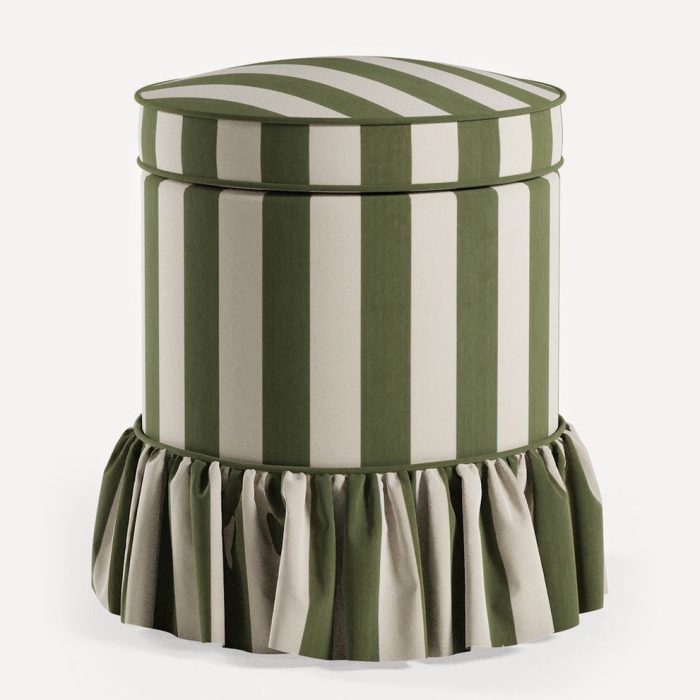 A Little Bird - Ceraudo Stripe Footstool