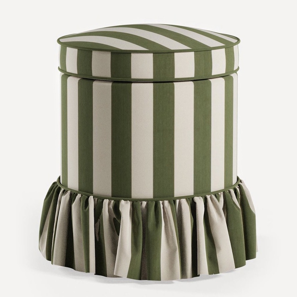 A Little Bird - Ceraudo Stripe Footstool
