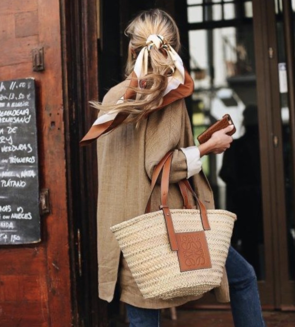 Raffia and Tan Leather Bags on A Little Bird - An Insiders Guide
