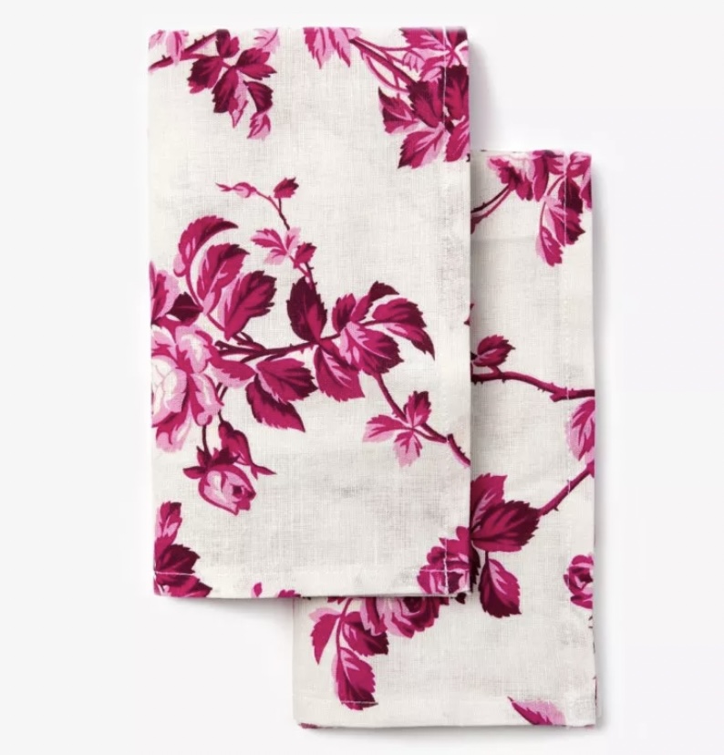 A Little Bird Penelope Chilvers Rose Linen Napkins