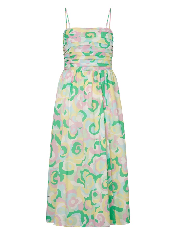 A Little Bird - Genevieve Multi Floral Swirl Midi Dress