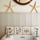 A Little Bird - pressed flower tiles