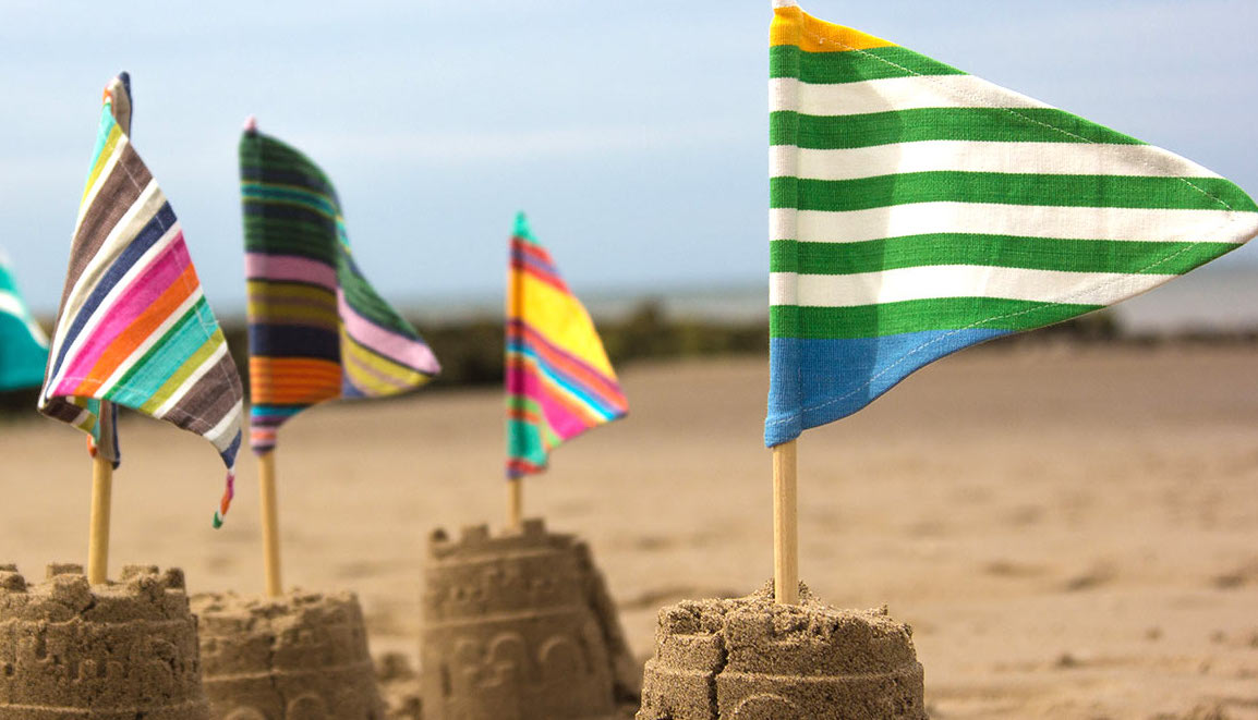 A Little Bird - sandcastle flags