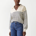 A Little Bird - striped cashmere