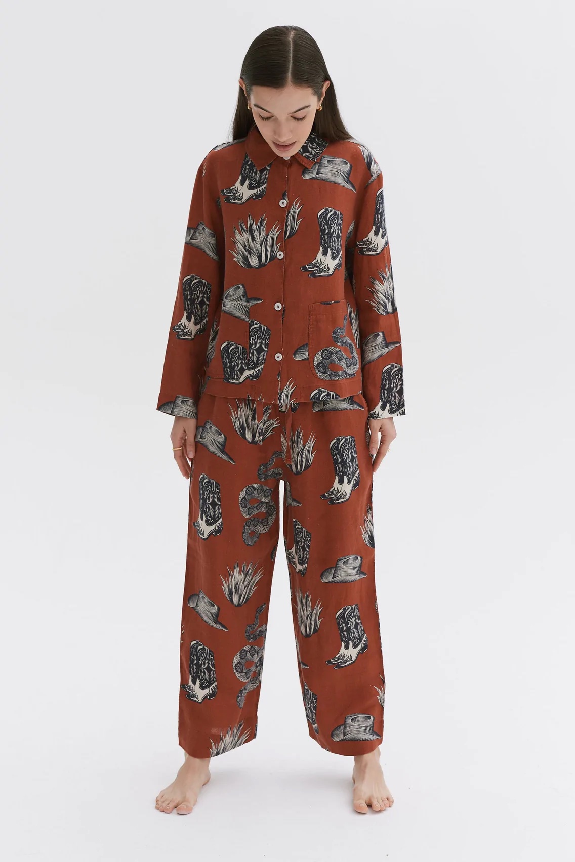 A Little Bird - cowboy pjs